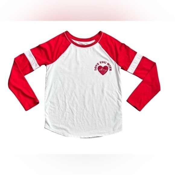 Cat & Jack Other - XL 14/16 cat & Jack target Valentine’s Day long sleeve tee shirt top love heart